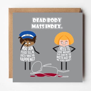Grappige kaart voor elke dag | Grappige vriendschapskaart | Dodelichaamsmassa-index | Gezondheid en fitness | Gewoon omdat | Om te lachen | Ontworpen door Versed Aid