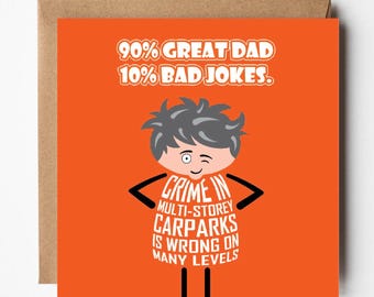 Funny Cheesy Dad Jokes Birthday Card | Father's Day Card