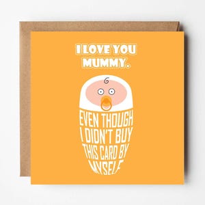 Linda tarjeta de cumpleaños para mamá de parte del bebé / Te amo mamá / Tarjeta del Día de la Madre de parte del bebé / Linda tarjeta para nueva mamá de parte del bebé / por Versed Aid