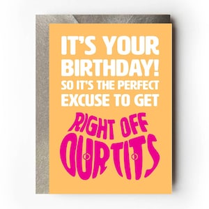 Carte d'anniversaire amusante pour elle | Off nos seins | Aperol vaporisateur | Carte de boissons d'anniversaire | Seins d'anniversaire | Amis alcooliques | par Versed Aid