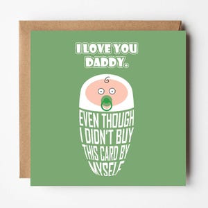 Niedliche Geburtstagskarte für Papa von Baby | Hab dich lieb Daddy | Vatertagskarte vom Baby | Niedliche Karte für frischgebackenen Vater vom Baby