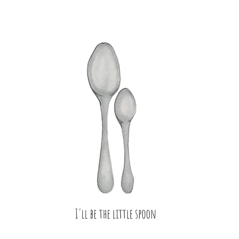 I'll Be the Little Spoon Valentine's Card I'll Be Etsy UK