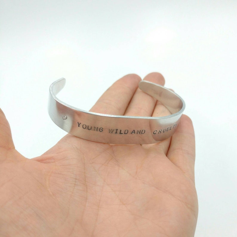 Young wild and cruelty free Cuff Bracelet- Vegan Accessories Animal Rights Gifts Vegan Jewellery Vegan Gift Idea Cruelty Free