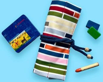 Pencil case "Colorful block stripes" for Waldorf students*