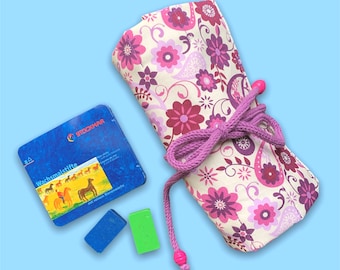 Pencil case "Paisley and flowers" for Waldorf pupils*