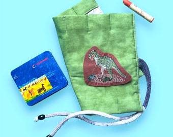 "Dinosaur" pencil case for Waldorf students*