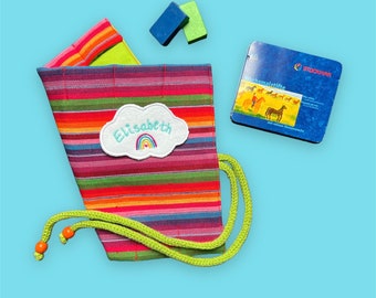 Pencil case "Rainbow" for Waldorf students* with colorful stripes