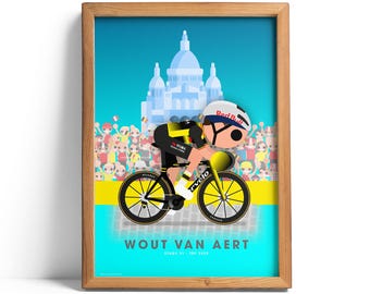 Wout van Aert TDF 2025 print Giclée print