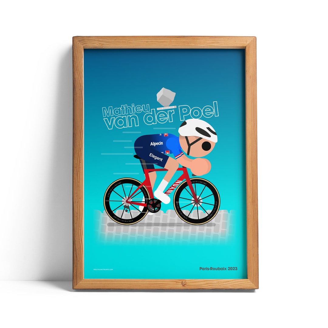 Sur la ligne de départ de Paris-Roubaix : Mathieu van der Poel dansait