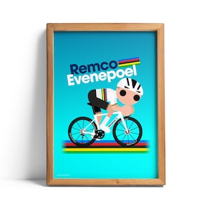 Remco Evenepoel World Road Champion 2022 Giclée print