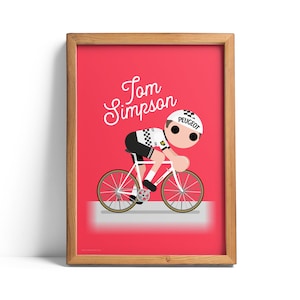 Tom Simpson Cycling Giclée print