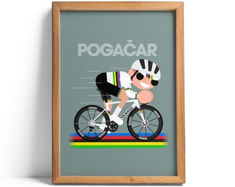 Tadej Pogacar World Champion Giclée print