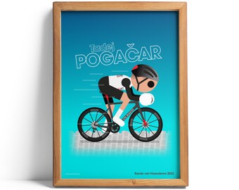 Tadej Pogacar Flanders 2023 Print