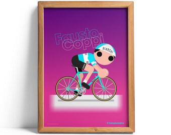 Fausto Coppi Giclée print