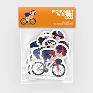 Pro Cycling Sticker Pack - Monument Winners 2022