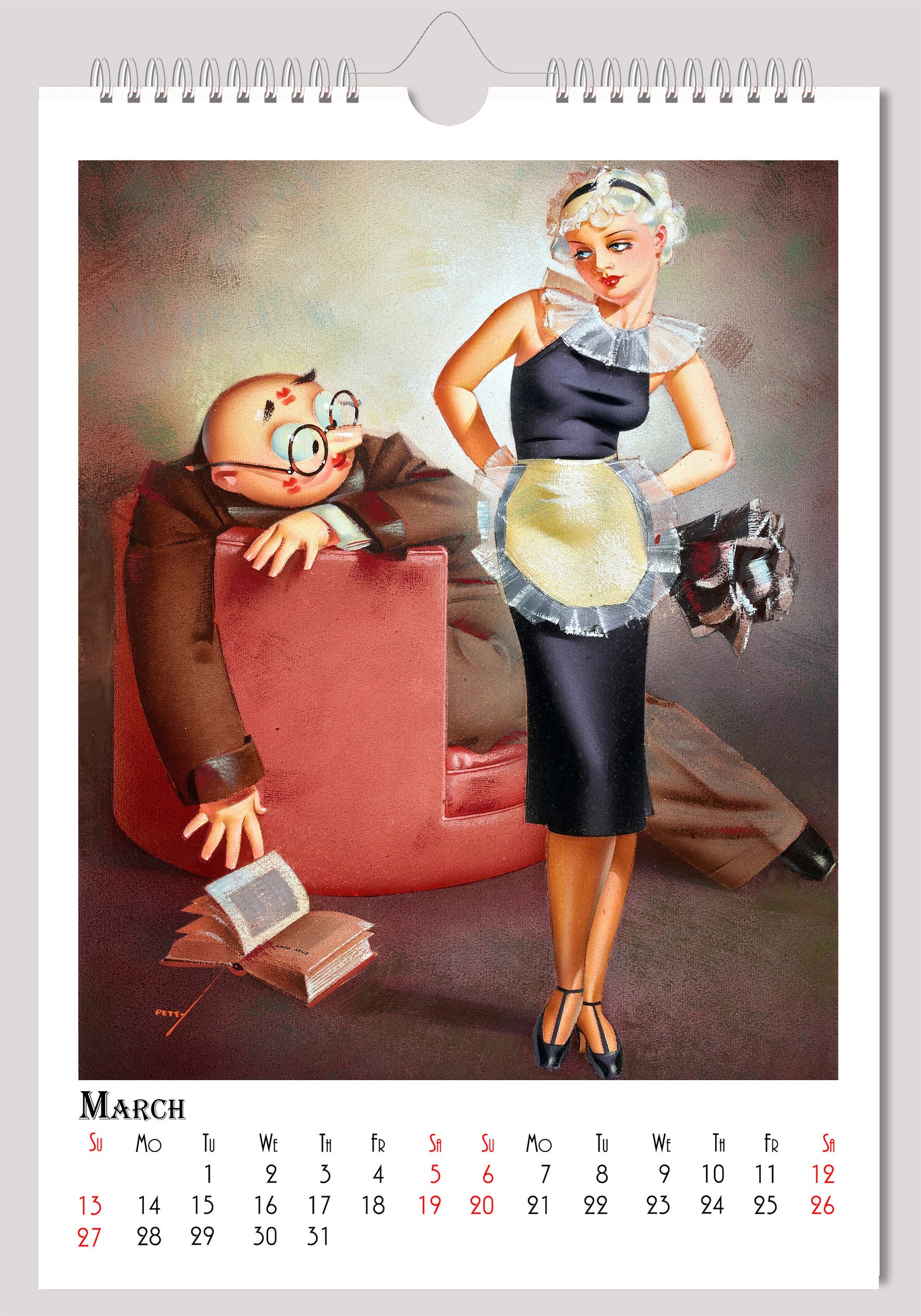 George Petty Wall Calendar 2022 Pin Up Girl Retro Vintage A4 | Etsy