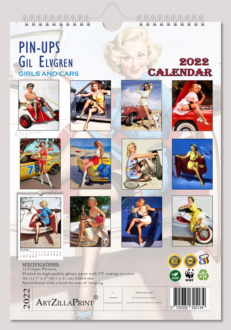 Gil Elvgren Wall Calendar 2022 Pin Up Girl Retro Vintage | Etsy Gil Elvgren Wall Calendar 2022 Pin Up Girl Retro Vintage | Etsy