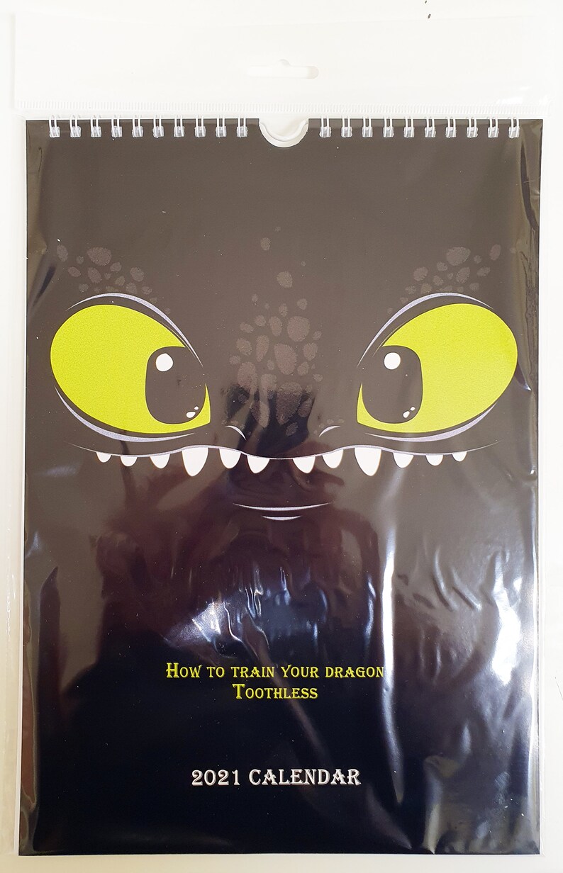 Toothless of How to Train Your Dragon Wall Calendar NEW 2021 Etsy