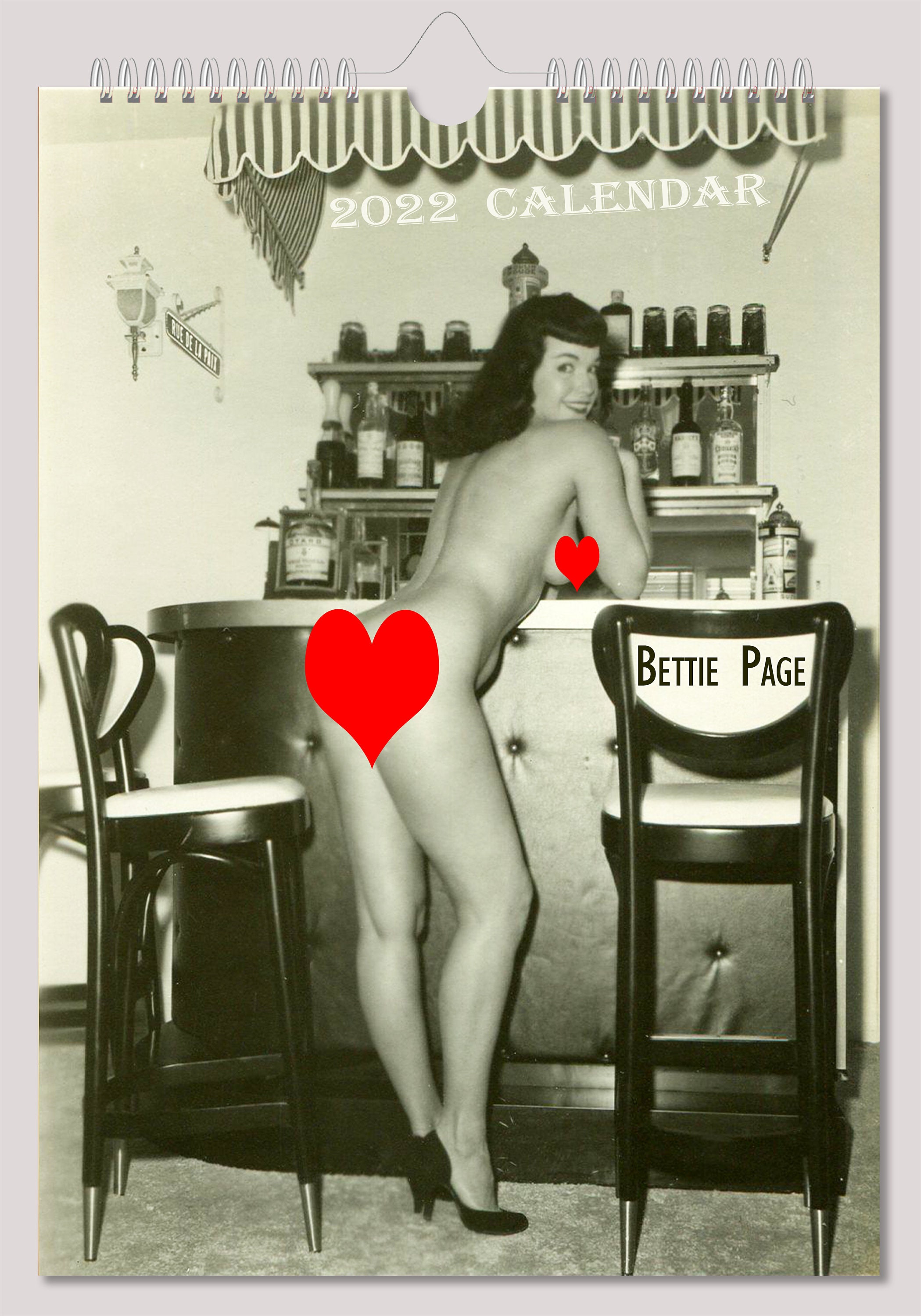 Bettie Page Wall Calendar 2022 Pin Up Glam Girl Retro Vintage | Etsy Canada