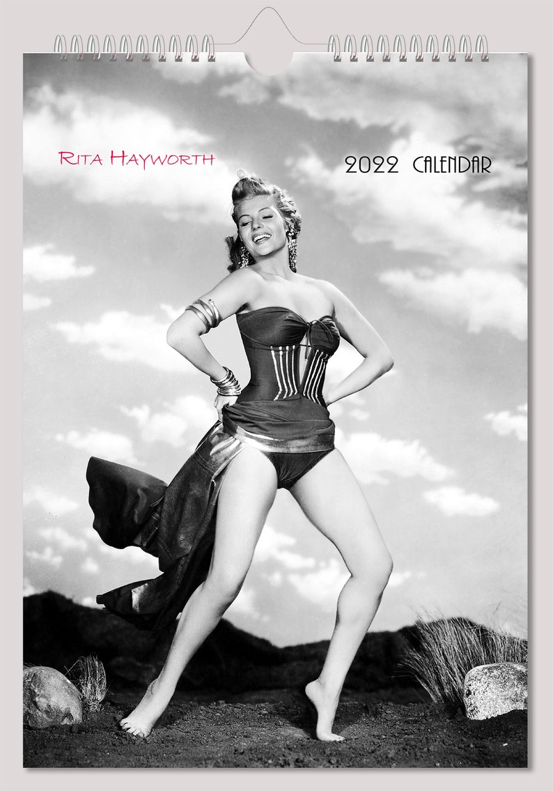 Rita Hayworth Wall Calendar 2022 Pin Up Glam Sexy Girl Retro Etsy 