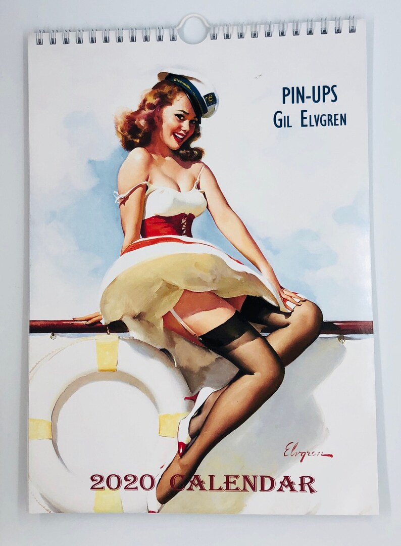 PIN UP GIRL Art GIL ELVGREN 2020 Wall CALENDAR 16 MONTH Sealed NEW