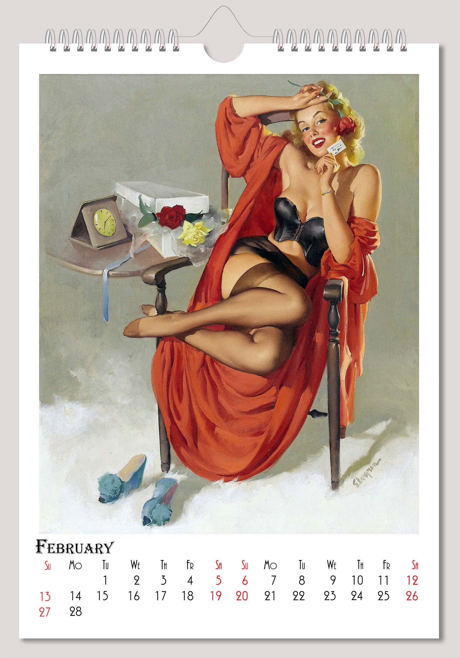 Gil Elvgren Wall Calendar 2022 Pin Up Girl Retro Vintage | Etsy