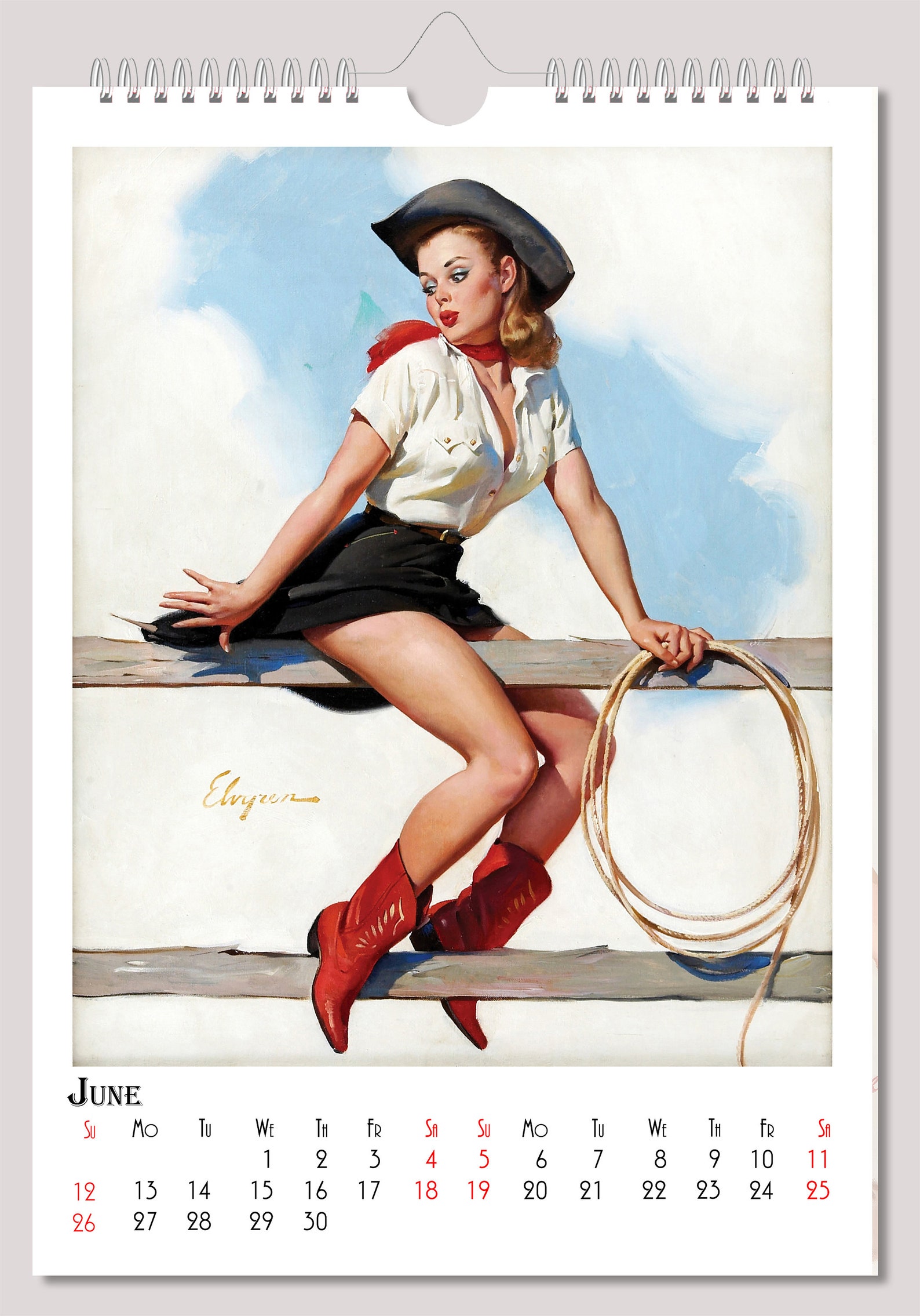 gil-elvgren-wall-calendar-2022-pin-up-girl-retro-vintage-etsy