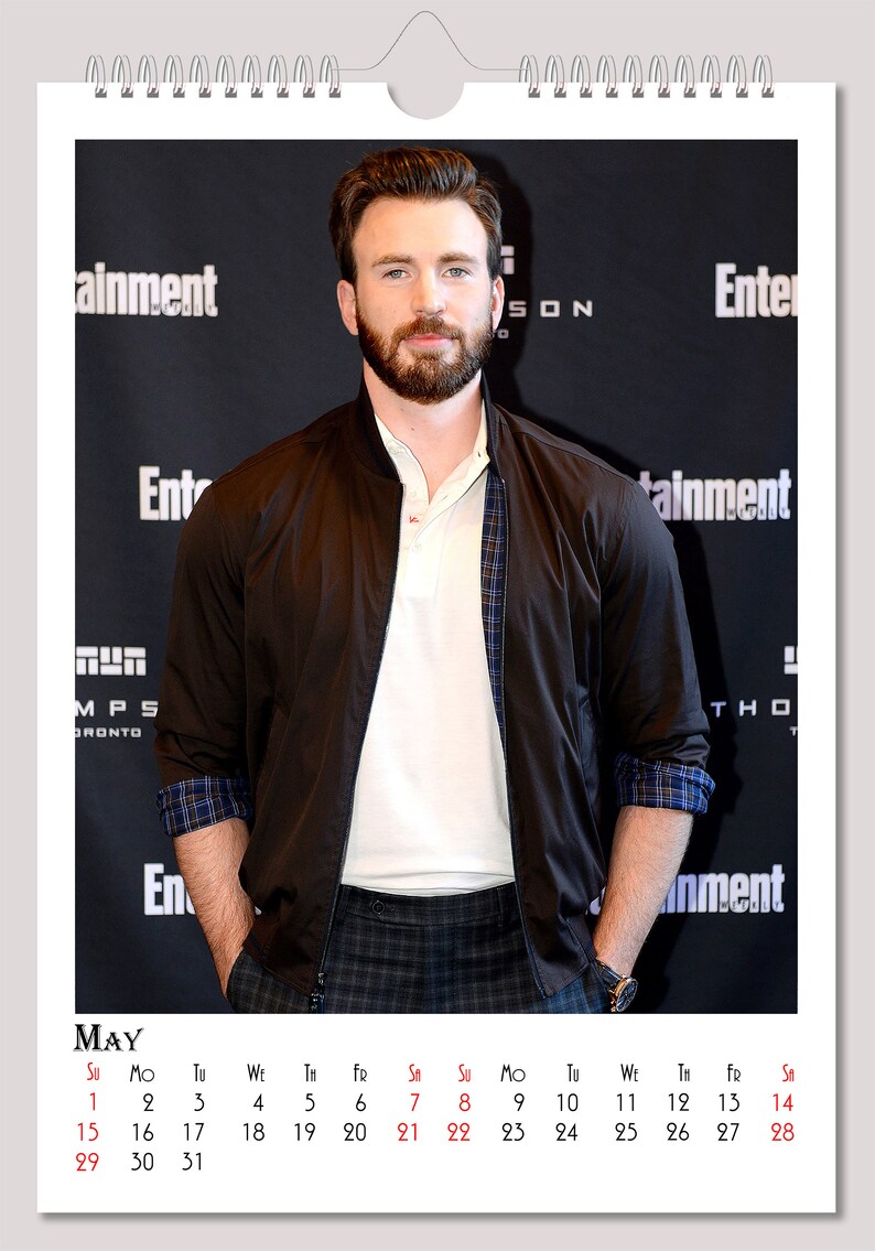 Chris Evans Wall Calendar 2022 A4 New Sealed | Etsy