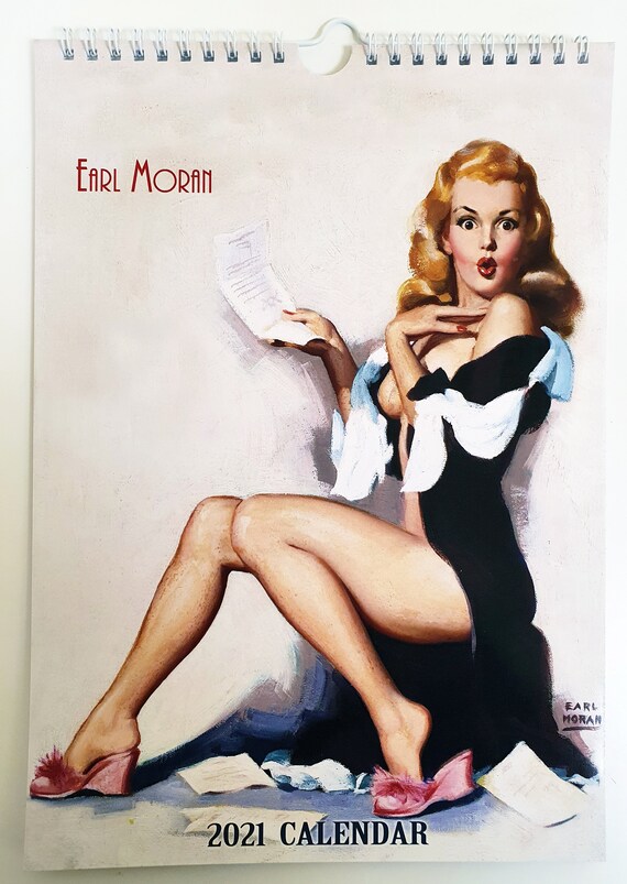 Earl Morane Wall Calendar 2021 Pin Up Girl Retro Vintage A4 Etsy 2021 calendar pinup