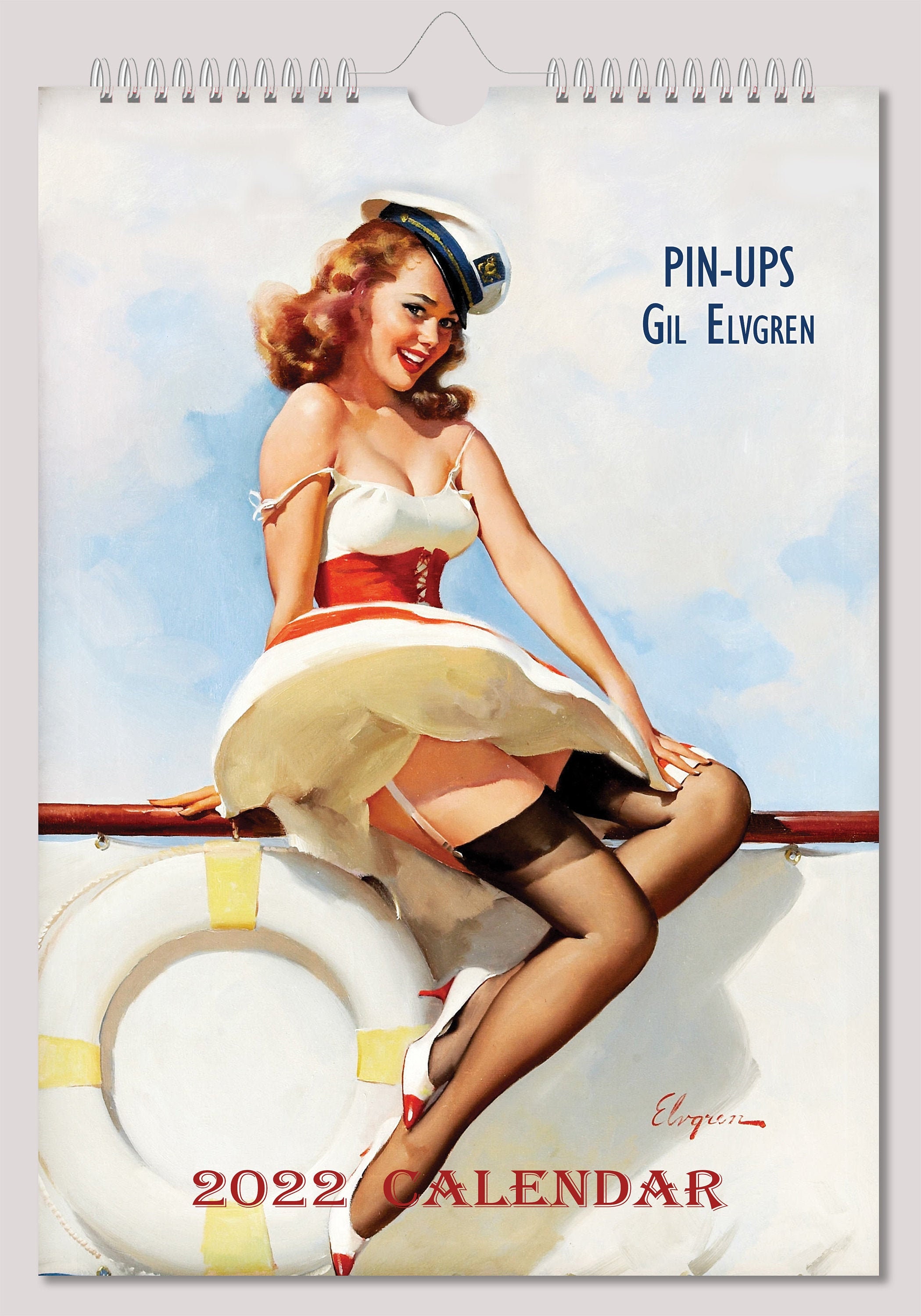 gil-elvgren-wall-calendar-2022-pin-up-girl-retro-vintage-a4-etsy