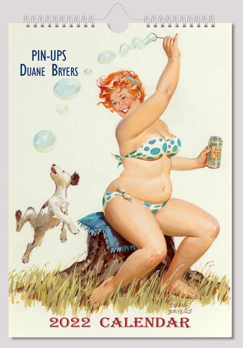 hilda-by-duane-bryers-wall-calendar-2022-pin-up-chubby-girl-etsy