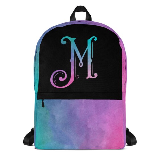 Monogram Letter M Backpack Laptop bag tote Etsy