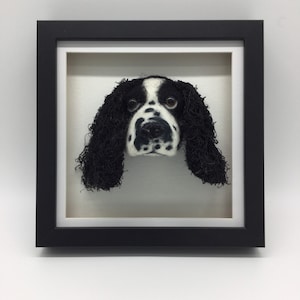 Needle felted dog/dogsface/spaniel/pet/petportrait