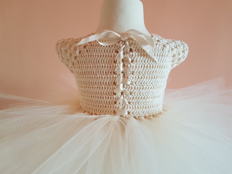 Crochet tutu dress pattern flower girl dress pattern sizes Etsy