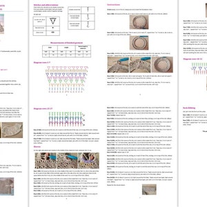 Pu&ograve; includere: Un documento digitale con schema per uncinetto di pi&ugrave; pagine per un maglione da bambino taglia 6-12 mesi. Il documento include istruzioni scritte, abbreviazioni dei punti, diagrammi e fotografie che mostrano il processo di realizzazione.
