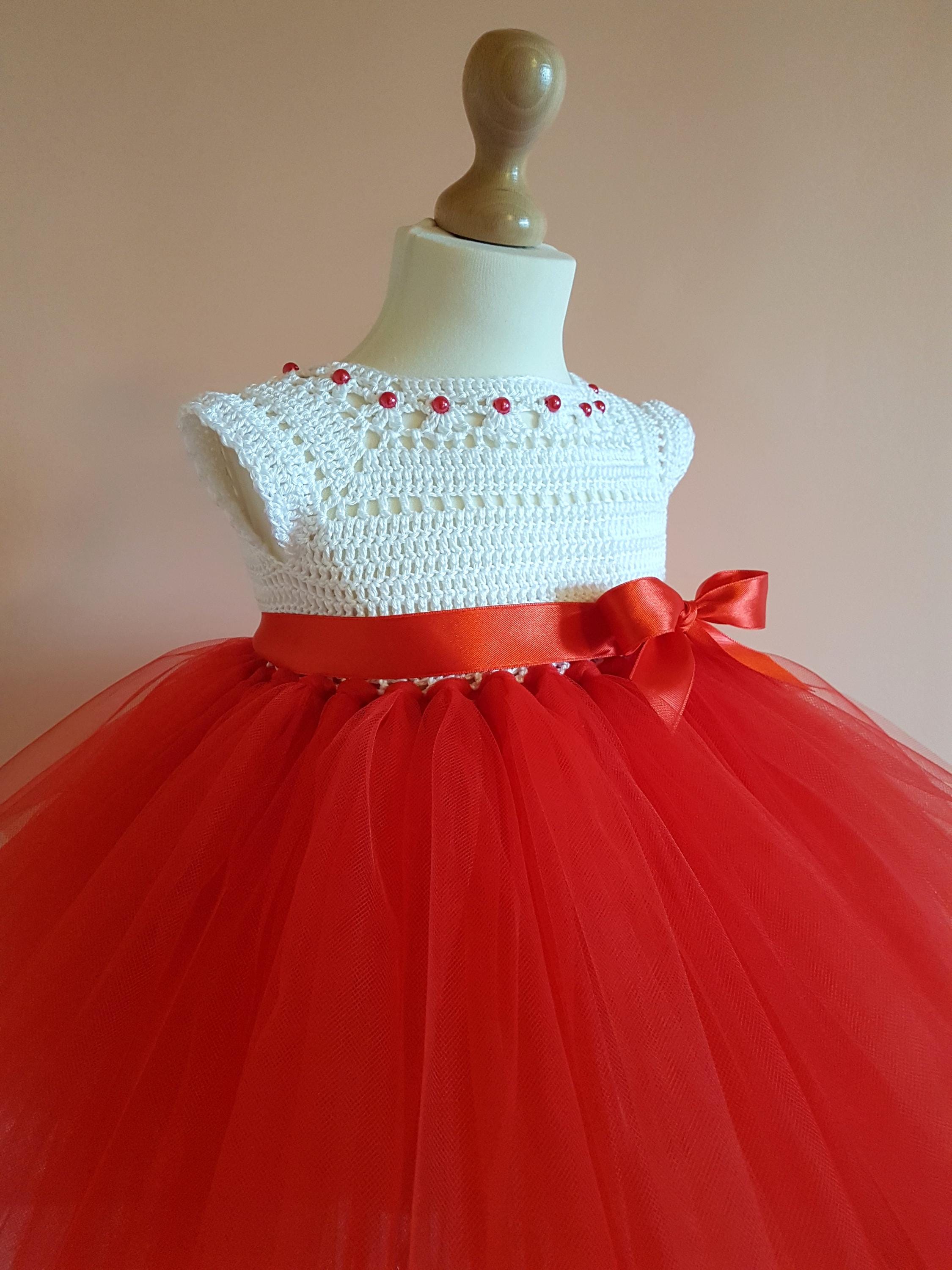 white christmas dresses Baby Girl Christmas Dress Puff Sleeves Beauty Pageant Dress Toddler Birthday Princess Dress main image 0