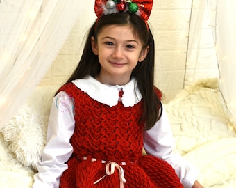 Crochet Dress Pattern, size 1 to 7 years old