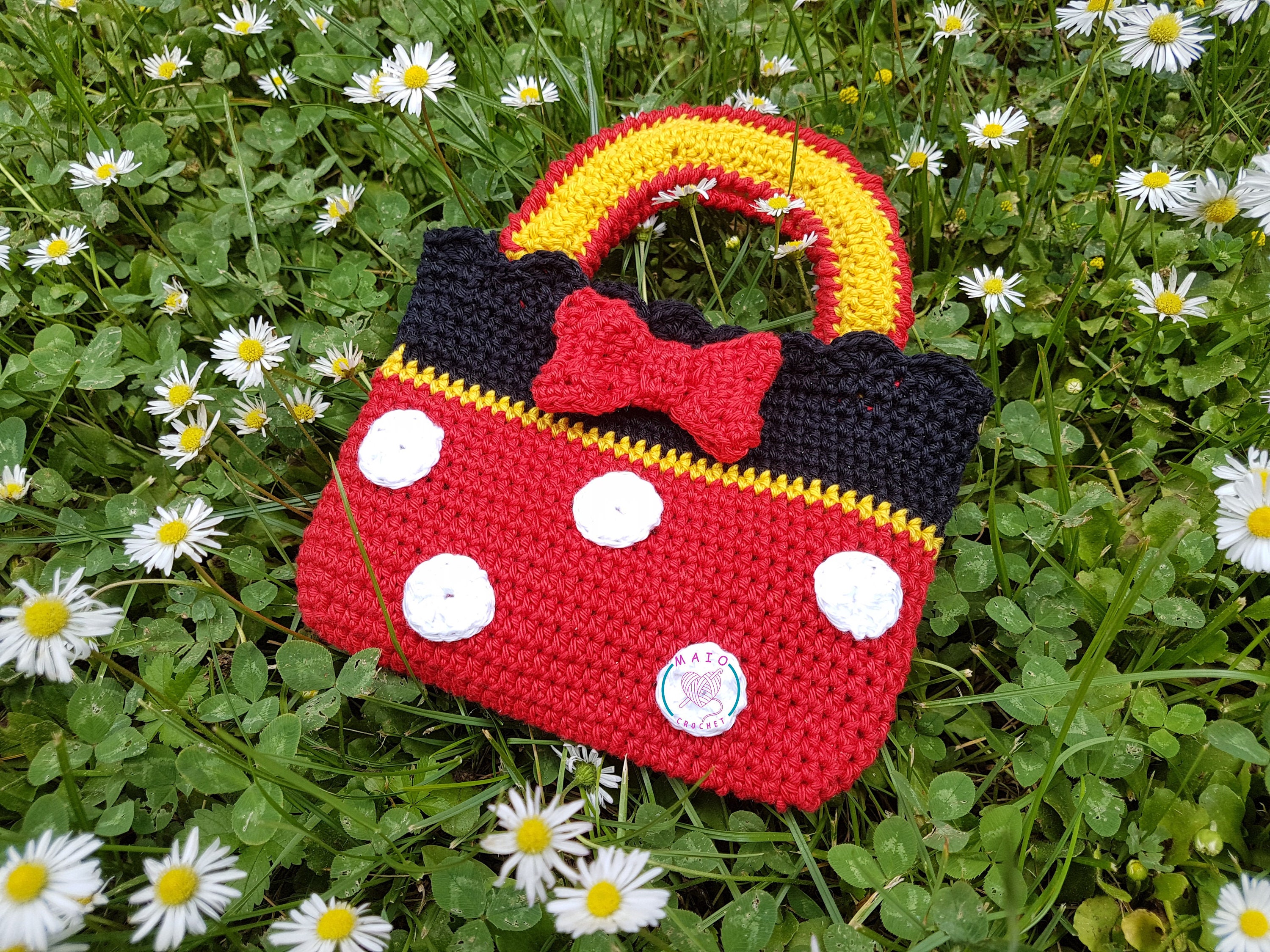 Crochet Minnie Mouse Crochet Bags Crochet Purse Minnie 
