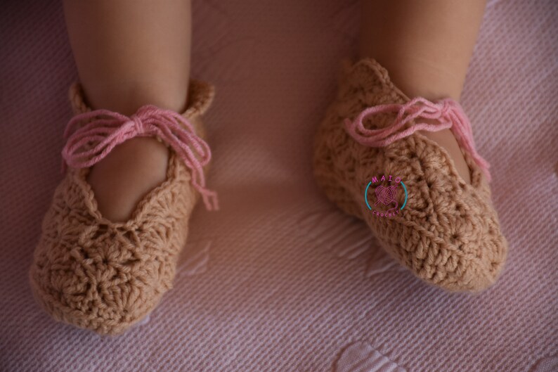 Crochet Baby Shoes Pattern, sizes newborn to 18months image 5