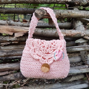 Crochet bag pattern, crochet purse pattern, crochet girl purse pattern, crochet purse pattern, girl purse pattern, toddler purse pattern image 1