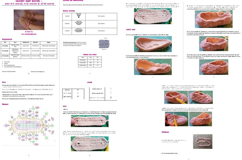 Crochet Baby Shoes Pattern, sizes newborn to 18months image 8