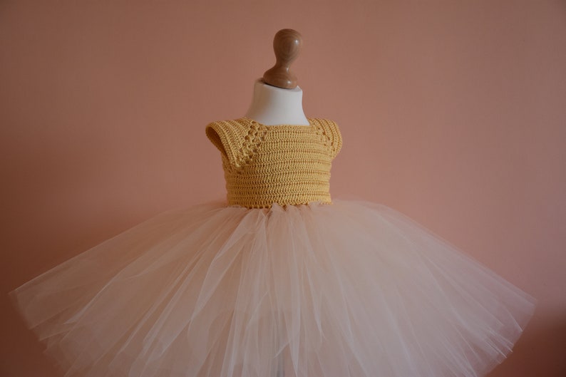 Crochet tutu dress pattern tutu dress pattern crochet yoke Etsy