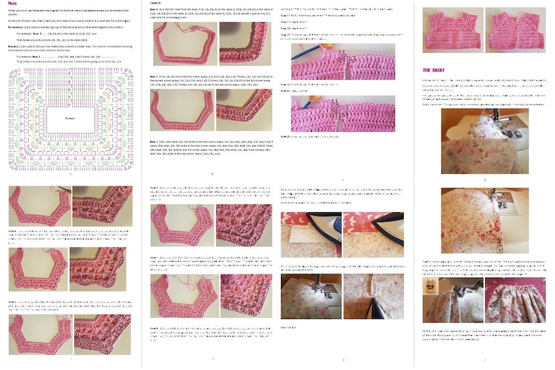 crochet fabric dress pattern, sizes 1 to 7 years old, crochet pattern, baby crochet pattern, toddler crochet dress pattern zdjęcie 6