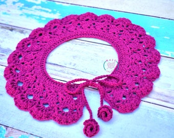 Crochet Collar Pattern, sizes 3 years to adult