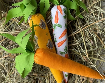 Stoffkarotten, 3er-Set, Osterkarotten, Füllmaterial für Osterkörbe, Kaminsims-Dekoration, Etageren-Dekoration, Frühlingsdeko, Kranzfüller, Ostergeschenk, Osterdeko