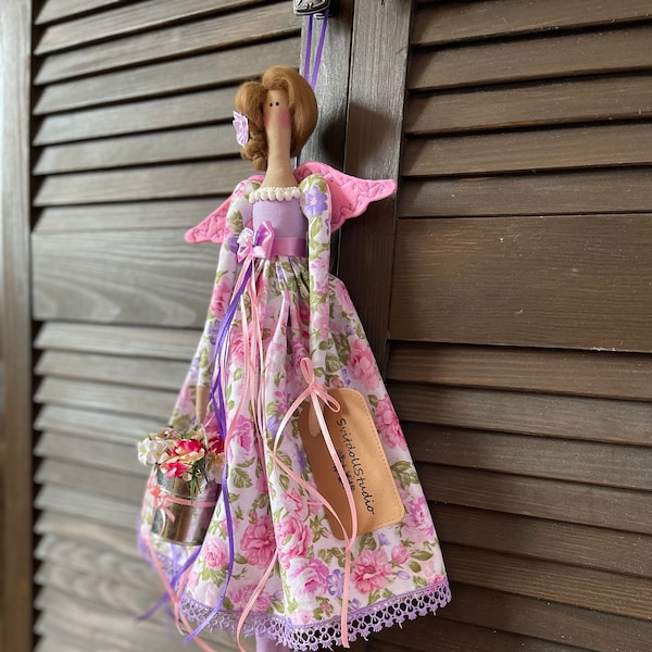 Tilda-Puppe, Engelspuppe, handgefertigte Puppe, Selbstgeschenkpuppe, Muttertagsgeschenk, ein wirklich einzigartiges Geschenk, hergestellt aus 50 cm dicker Baumwolle, Heimdekoration