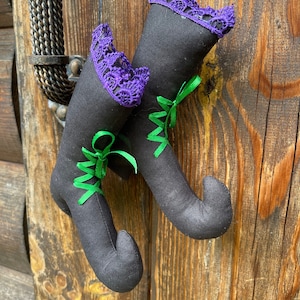 Hängande häxstövlar Häxstövlar Halloween-bondgårdsdekor Dörrdekor Flerstegsbricka häxstövlar Halloween-skålfyllning Halloween-skålfyllning