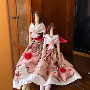Large doll Tilda Angel doll Made of cotton 24.4&quot; Handmade doll Self-gift doll Mother&#39;s day gift A truly unique gift Home decor Gift lovedone