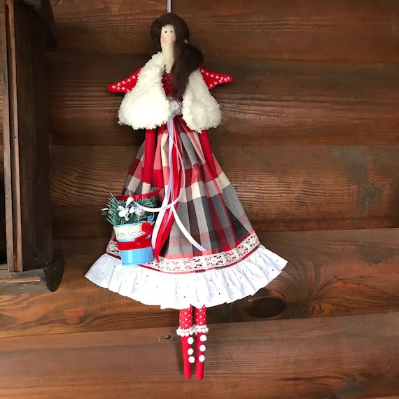 Christmas gift Tilda's Doll Self-gifting Mothers day gift  Handmade doll Christmas present Made of cotton 50 centimeters Angel doll