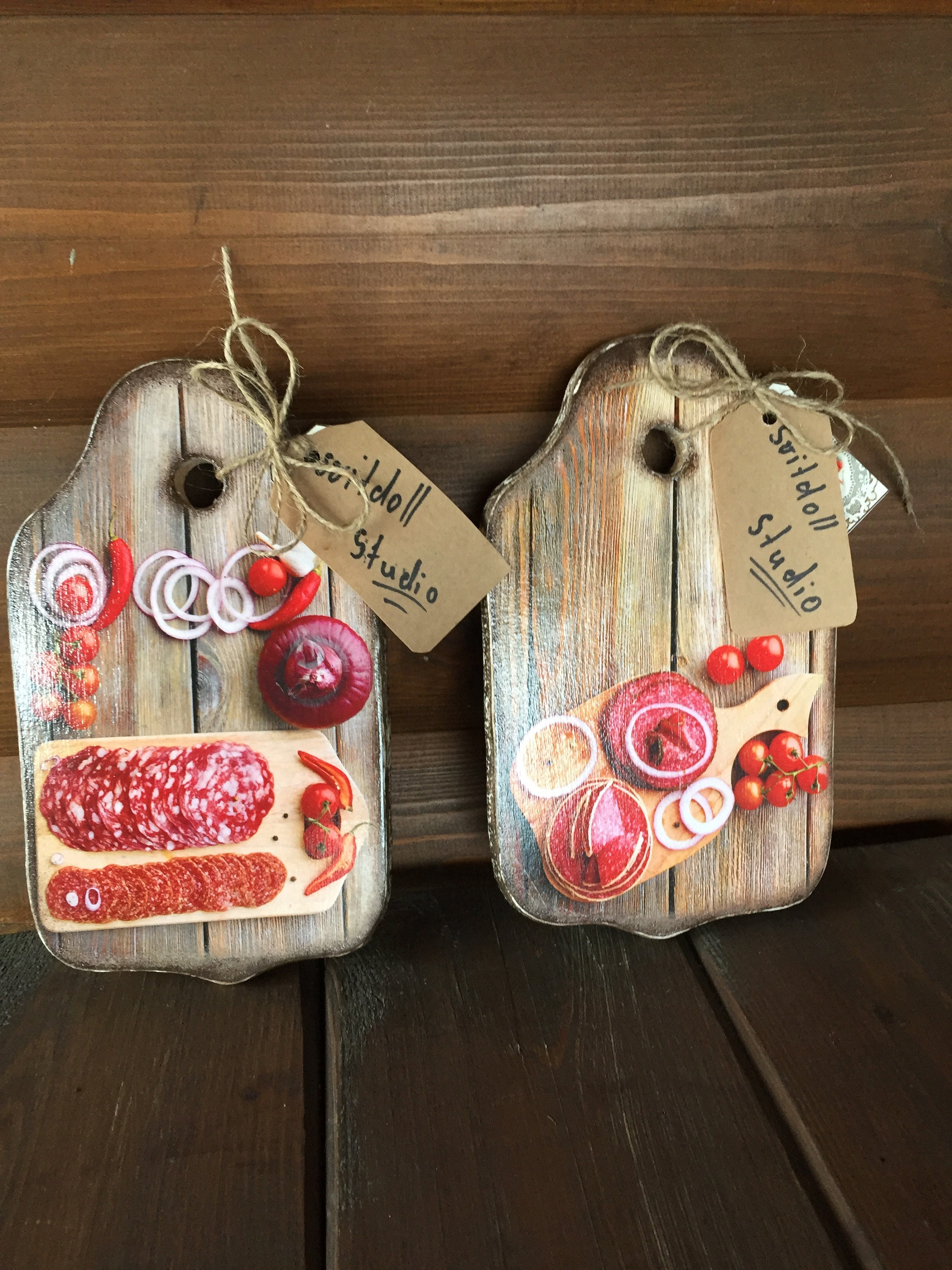 Kitchen home decor Cutting board with handle Custom wooden